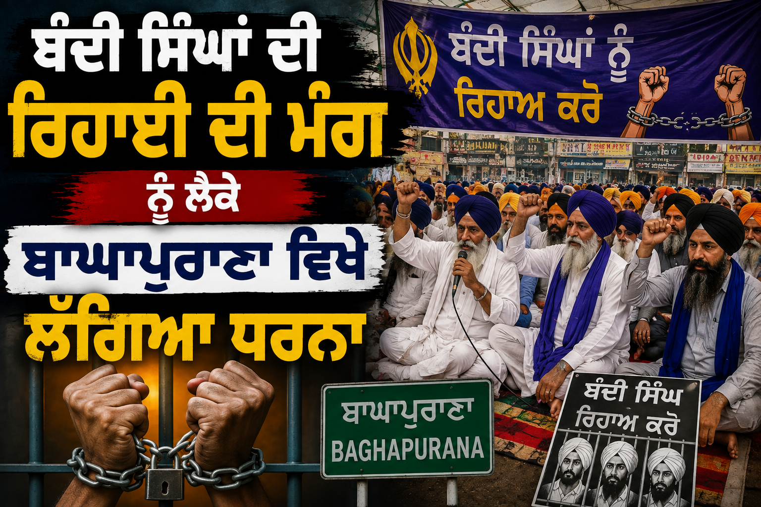 ਬੰਦੀ ਸਿੰਘਾਂ ਦੀ ਰਿਹਾਈ ਲਈ ਬਾਘਾਪੁਰਾਣਾ ’ਚ ਧਰਨਾ, ਜਸਮੇਲ ਰਾਜਿਆਣਾ ਦਾ ਵੱਡਾ ਬਿਆਨ | Heaven India TV